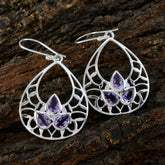 Laura Purple Dangle Earrings with Elegant Design
